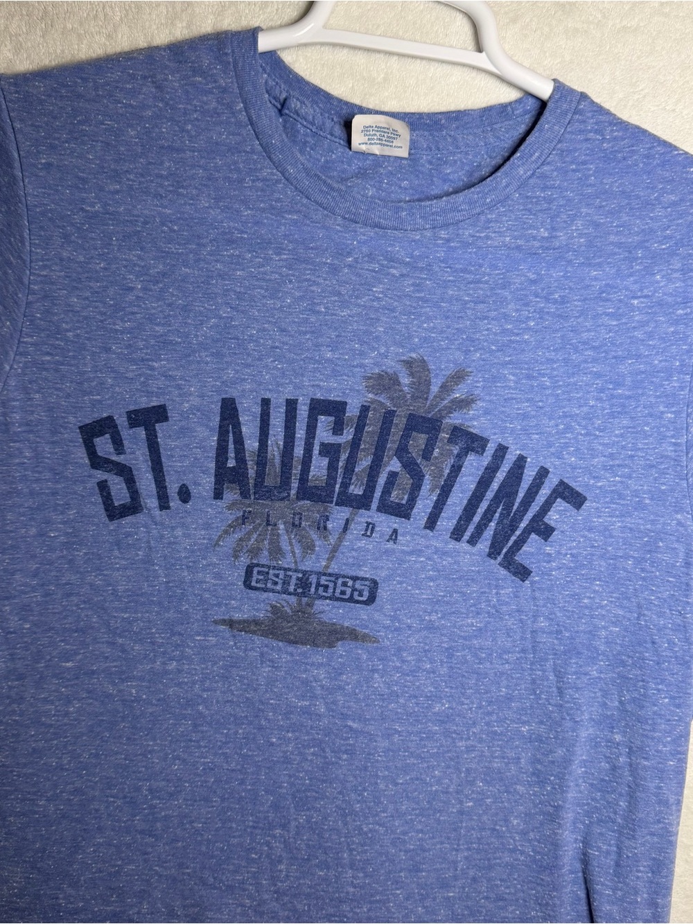 St. Augustine Heather Blue Women’s Graphic Crew Neck T-Shirt